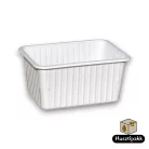 Szögletes műanyag elviteles doboz, fehér Paccor 1200ml 50db