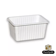 Szögletes elviteles doboz, fehér Paccor 1200ml 50db
