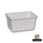 Szögletes műanyag elviteles doboz, fehér Paccor 1200ml 50db