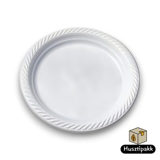 Műanyag lapostányér 23cm 20db