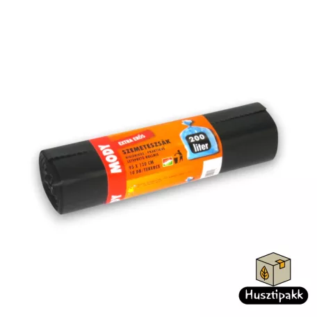 Szemetes 200l fekete 10db