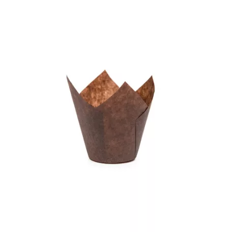 Tulipán Sütőforma - Sötétbarna, 200db