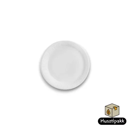 Papírtányér lapos fehér 18cm 20db