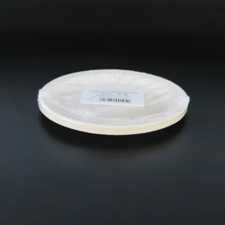 Papírtányér lapos fehér 18cm 20db