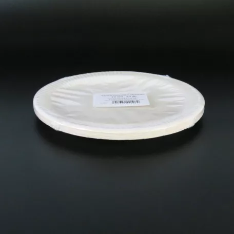 Papírtányér lapos fehér 23cm 20db