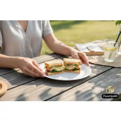 Papírtányér lapos fehér 23cm 50db