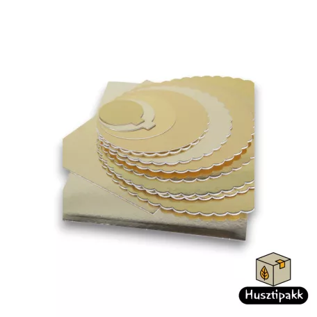 Arany tortaalátét Hullámos szélű (Prémium) 26cm
