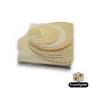 Arany tortaalátét Hullámos szélű (Prémium) 30cm