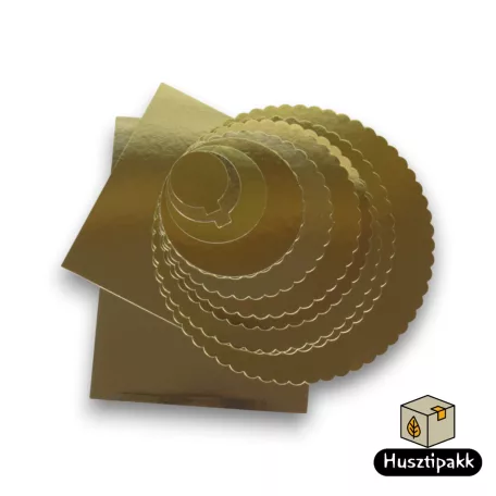 Arany tortaalátét Hullámos szélű (Prémium) 22cm