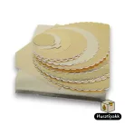 Arany tortaalátét Hullámos szélű (Prémium) 22cm