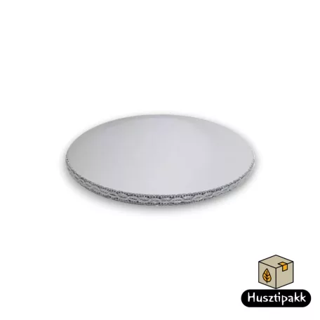 Tortadob - Ezüst, cirádás 30cm