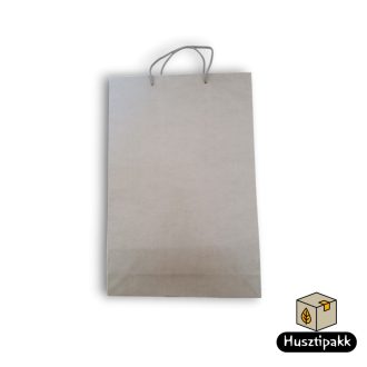 Papírtáska barna, bordázott 38x26cm (zsinórfüles)
