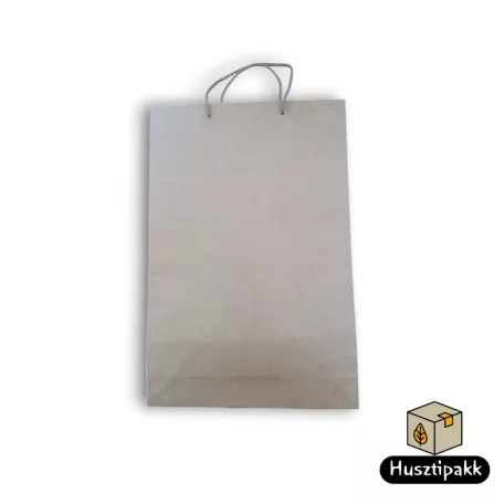 Papírtáska barna, bordázott 38x26cm (zsinórfüles)