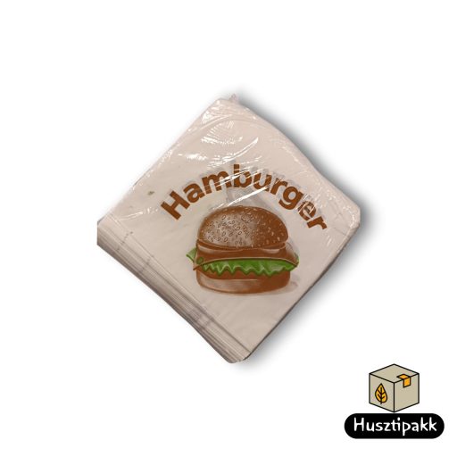 Hamburger tasak, papír 16x16cm 500db