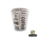 Papírpohár, Kávé mintás, 2dl 50db