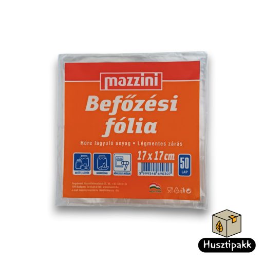 Befőzési fólia, 17x17cm, 50db