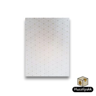 Csomagolópapír, Csillag minta fehér alapon 200x70cm