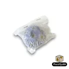 Bonbon kapszli - Kék, fehér virág mintával, 30x20mm 500db
