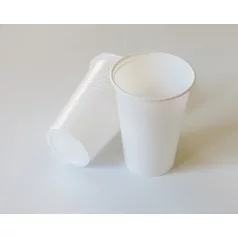 Műanyag Pohár, 3dl FEHÉR 50db