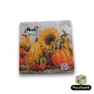 Szalvéta mintás - Őszi, dísztökök, napraforgó 33x33 20db