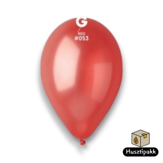 Latex lufi - Piros, metál 26cm 100db (GM90/53)