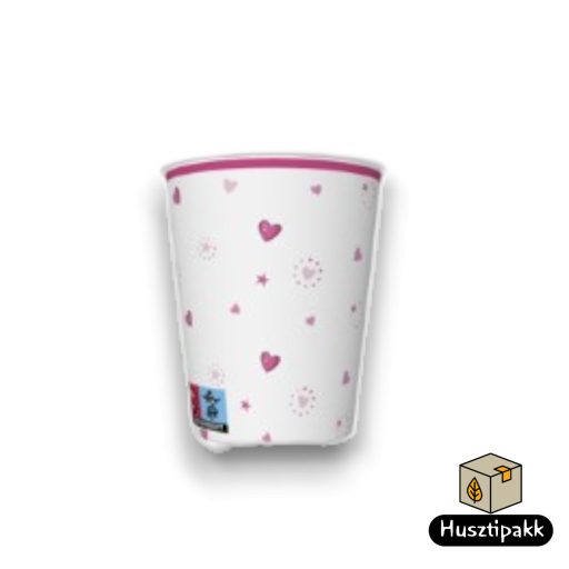 Papírpohár - Apró szivecskés 250ml 8db