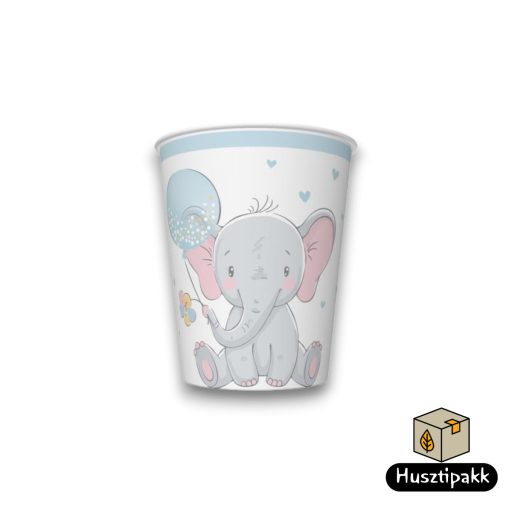 Papírpohár - Elefánt bébi 250ml 8db