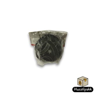   Muffin Sütőforma - Csillag, üstökös mintás, fekete 50x30mm 60db
