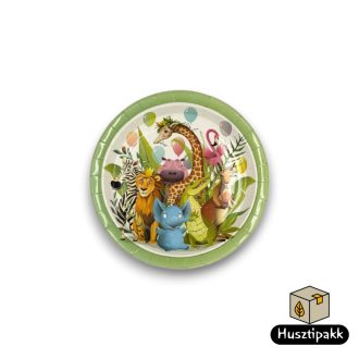 papírtányér állatos lufikkal 22,5cm 6db