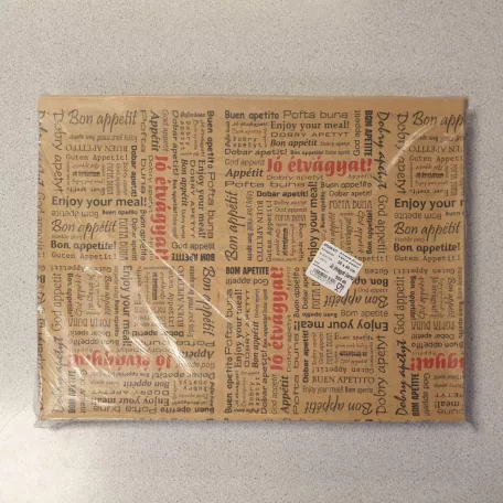 Jó étvágyat! csomagolópapír (streetfood) Barna 30x40cm 500db