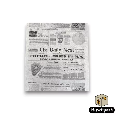Tálcapapír French Fries in NY felirat fehér 28x17cm 500db