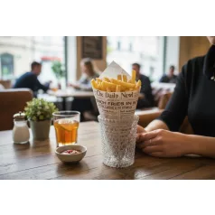 Tálcapapír French Fries in NY felirat fehér 28x17cm 500db