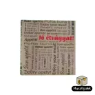 Jó étvágyat! csomagolópapír (streetfood) Barna 30x30cm 500db