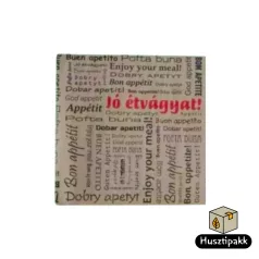  Jó étvágyat! csomagolópapír (streetfood) Barna 30x30cm 500db