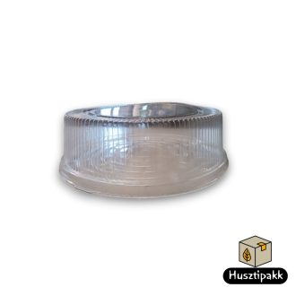 Tortadoboz műanyag 27cm (8cm magas) +fedő