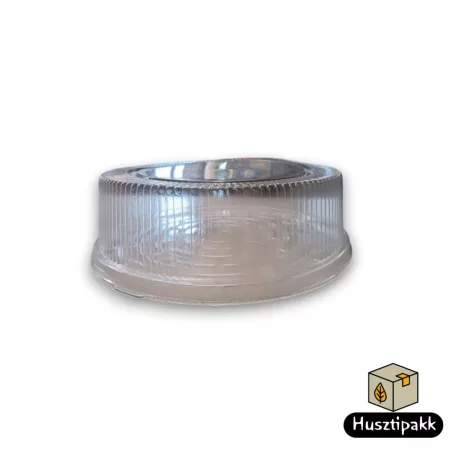 Tortadoboz műanyag 27cm (8cm magas) +fedő