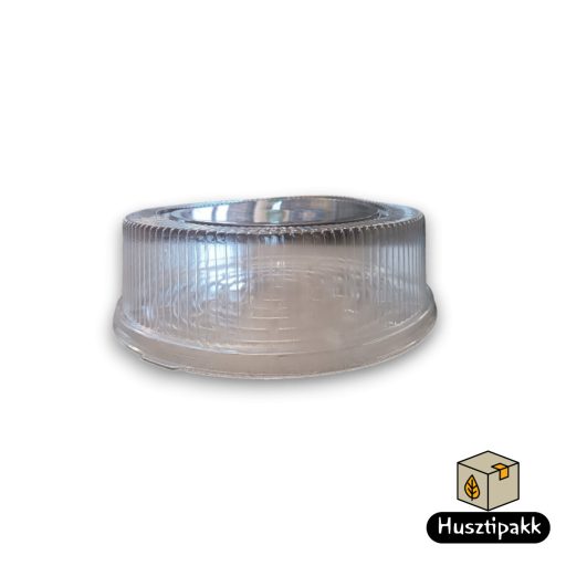 Tortadoboz műanyag 27cm (8cm magas) +fedő