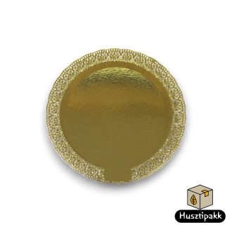Csipkés szélű, Leonardo tortaalátét, arany 20cm