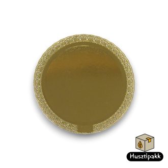 Csipkés szélű, Leonardo tortaalátét, arany 25cm