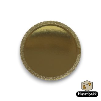 Csipkés szélű, Leonardo tortaalátét, arany 35cm