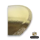 Csipkés szélű, Leonardo tortaalátét, arany 35cm
