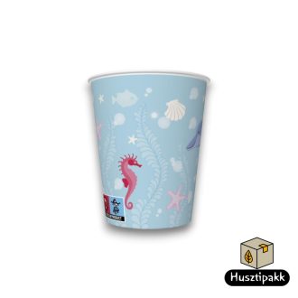 Papírpohár - Vízi világ, delfin 250ml 8db