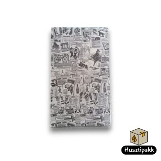 Tálcapapír - Bicikli mintás, fehér 25x15cm 250db