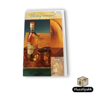 Képeslap - Boldog névnapot! - Cognac, zöld háttérrel B