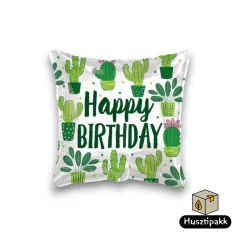 Fólia lufi - Happy Birthday - Kaktusz 46cm
