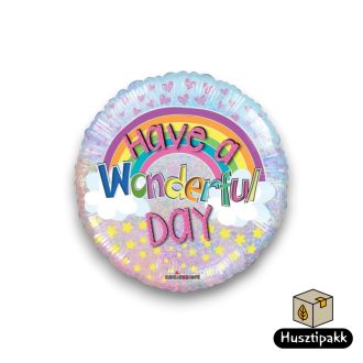 Fólia lufi - Happy Birthday - Wonderful day 46cm