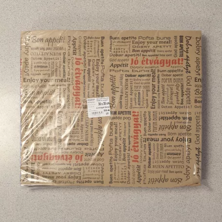 Jó étvágyat! csomagolópapír (streetfood) Barna 30x35cm 500db