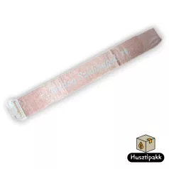   Vállszalag Boldog Szülinapot felirat, rosegold-fehér 1,6mx9,5cm