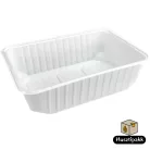 Szögletes műanyag doboz 750ml 50db, fehér (MBOX)