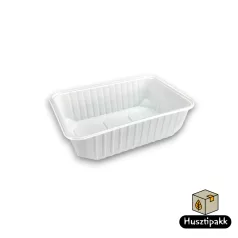   Szögletes műanyag elviteles doboz, fehér MBOX K 750ml 50db